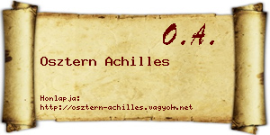 Osztern Achilles névjegykártya